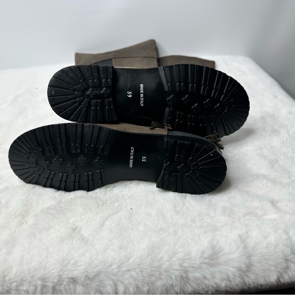 Anyi Lu Knee Boots Size 39 Textured Leather Tassels - Picture 3 of 5